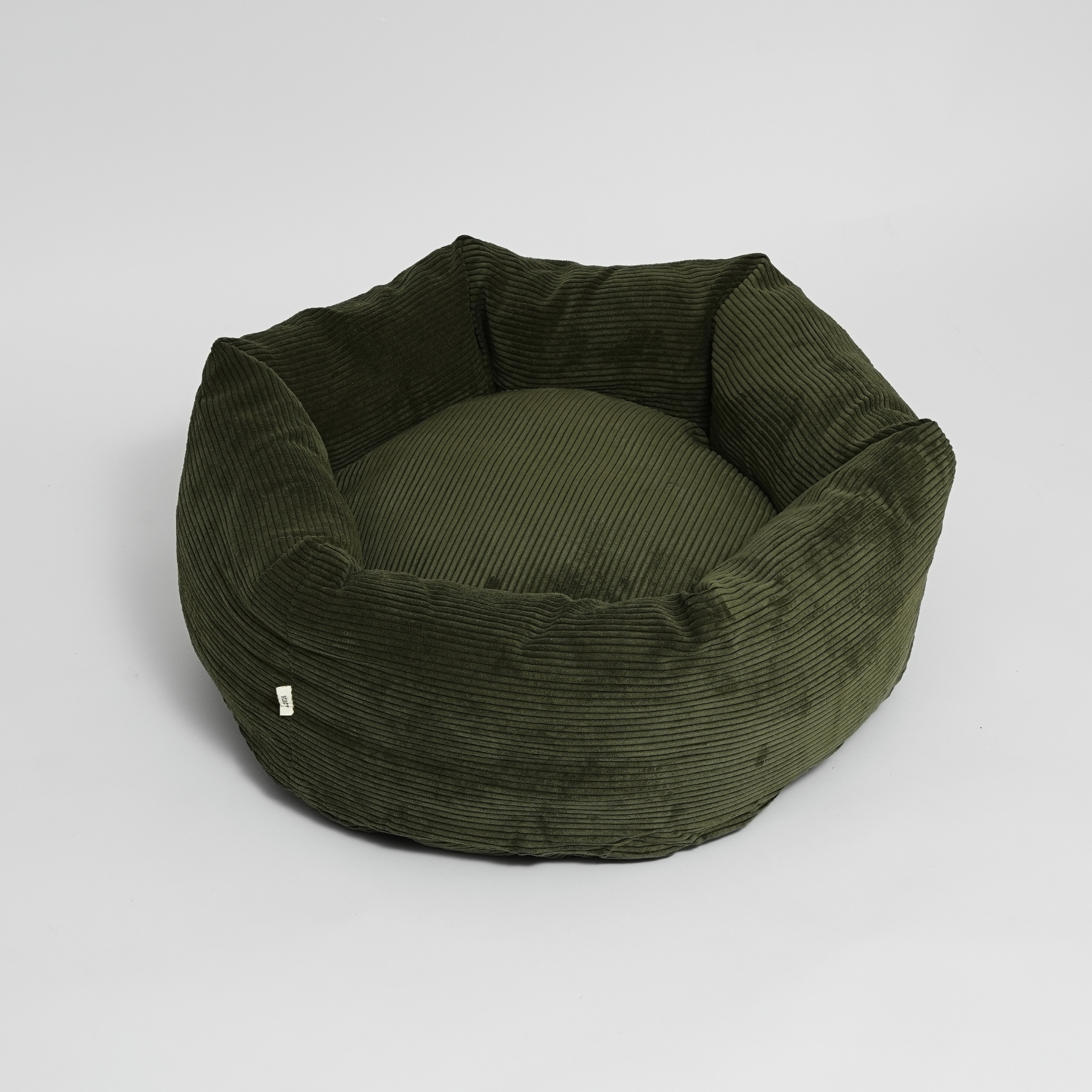 Cuccia per cani Luna 3.0 in velluto a coste verde muschio: Piccolo Plus
