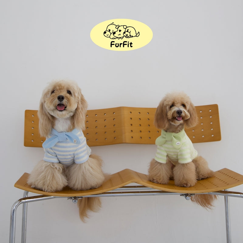 Felpa per Cani “Puff Stripe Bow”