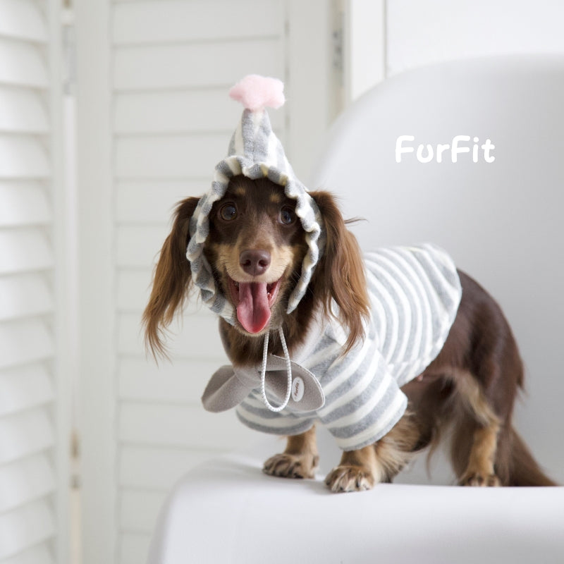Felpa per Cani “Puff Stripe Bow”