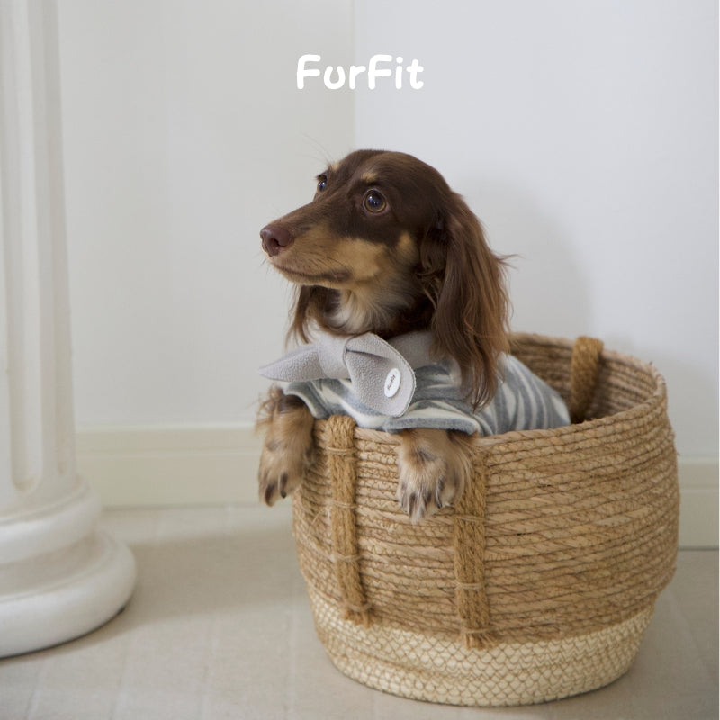 Felpa per Cani “Puff Stripe Bow”
