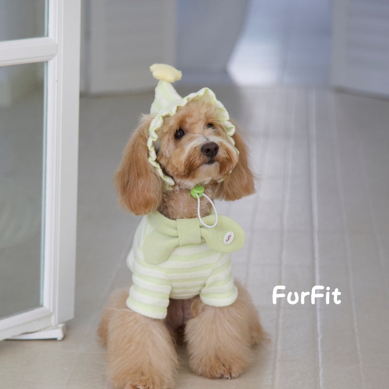 Felpa per Cani “Puff Stripe Bow”