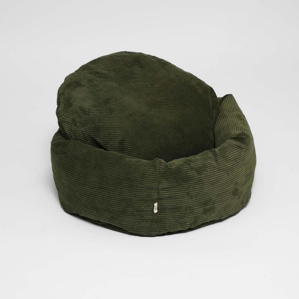 Cuccia per cani Luna 3.0 in velluto a coste verde muschio: Piccolo Plus