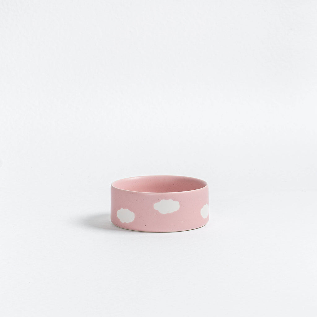 Set of 2 Pink Cloud Pet Bowls 14 cm