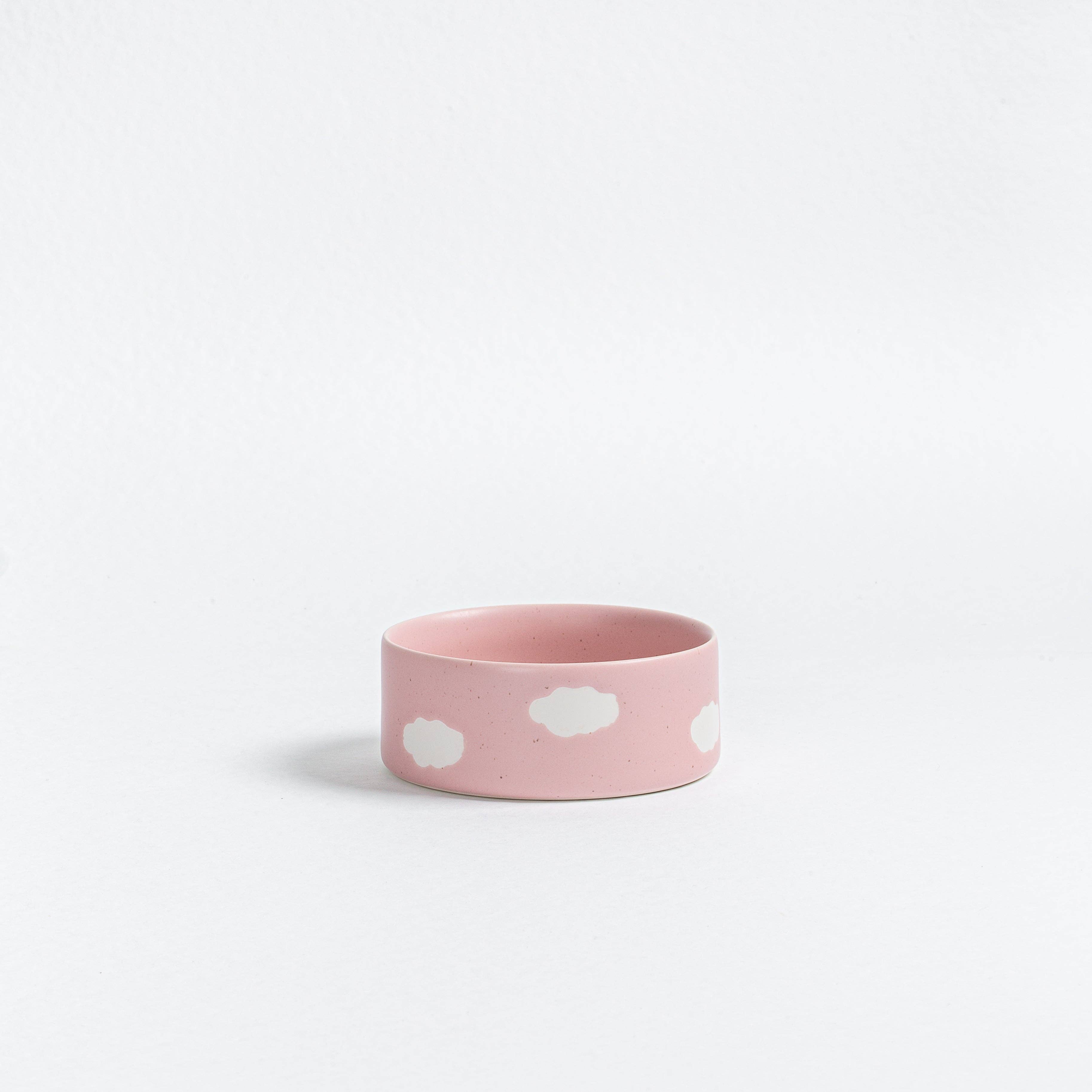 Set of 2 Pink Cloud Pet Bowls 14 cm