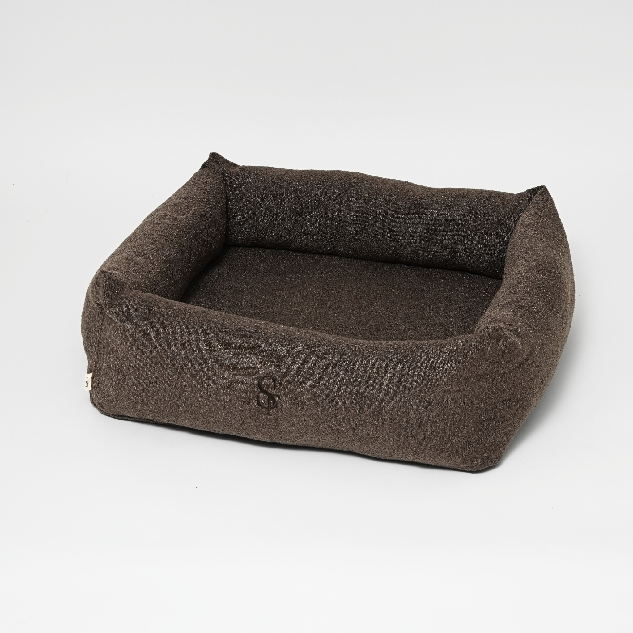 Cuccia Vera per cani, bouclé castagna