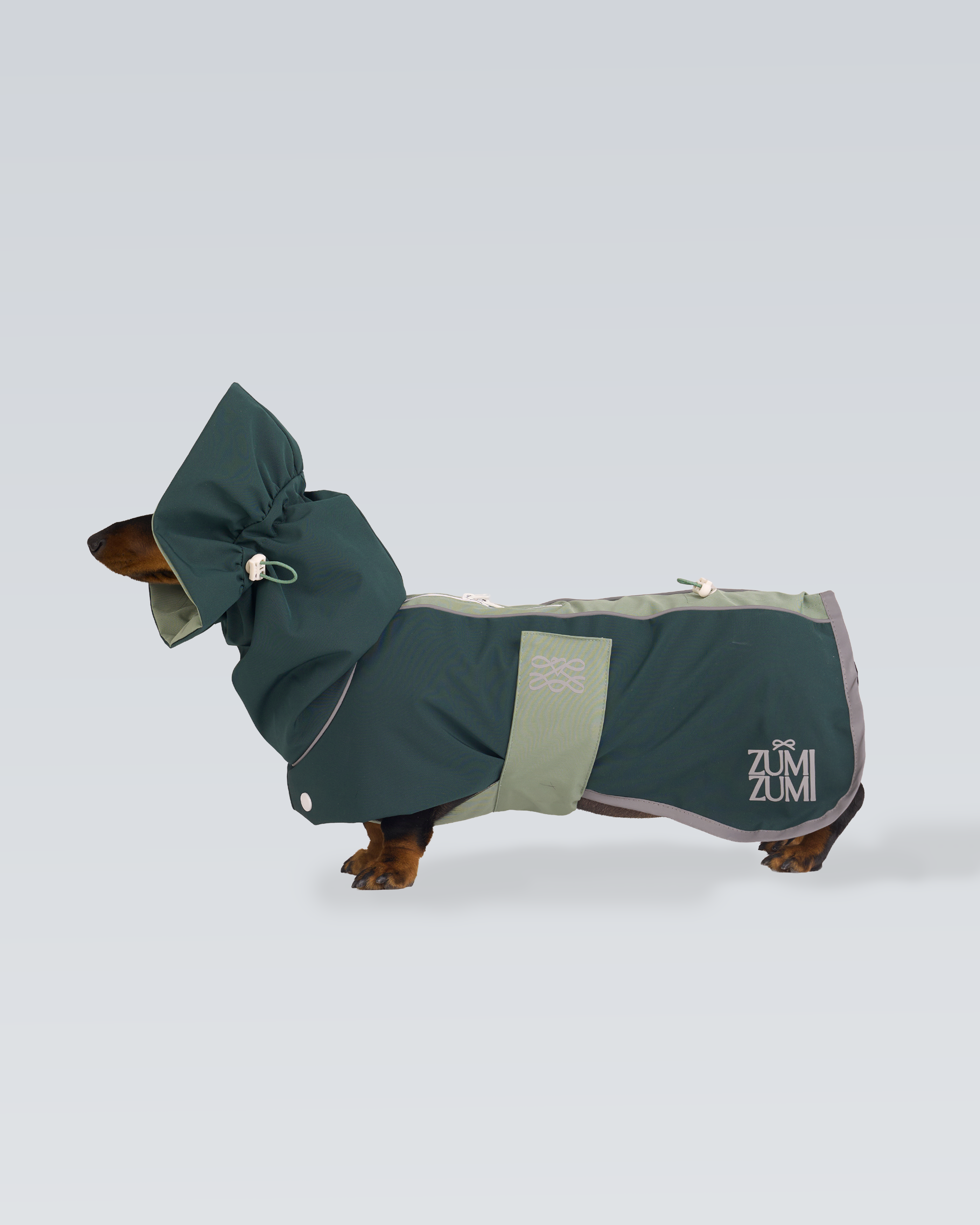 Regenjacke Hund Zumizumi – Hellgrau