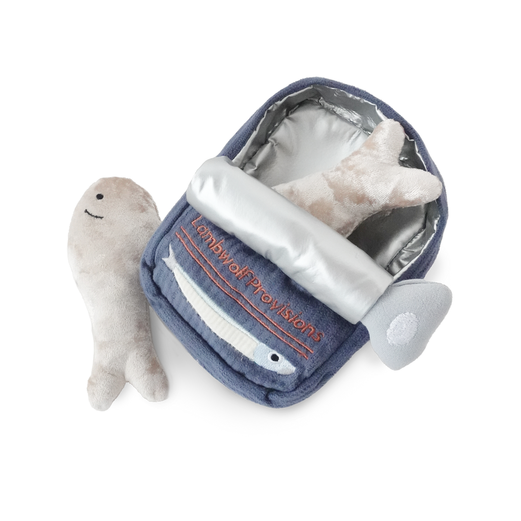 SARDINE // GIOCATTOLO DI ARRICCHIMENTO PER CANI // Giocattolo con squeaker + snuffle