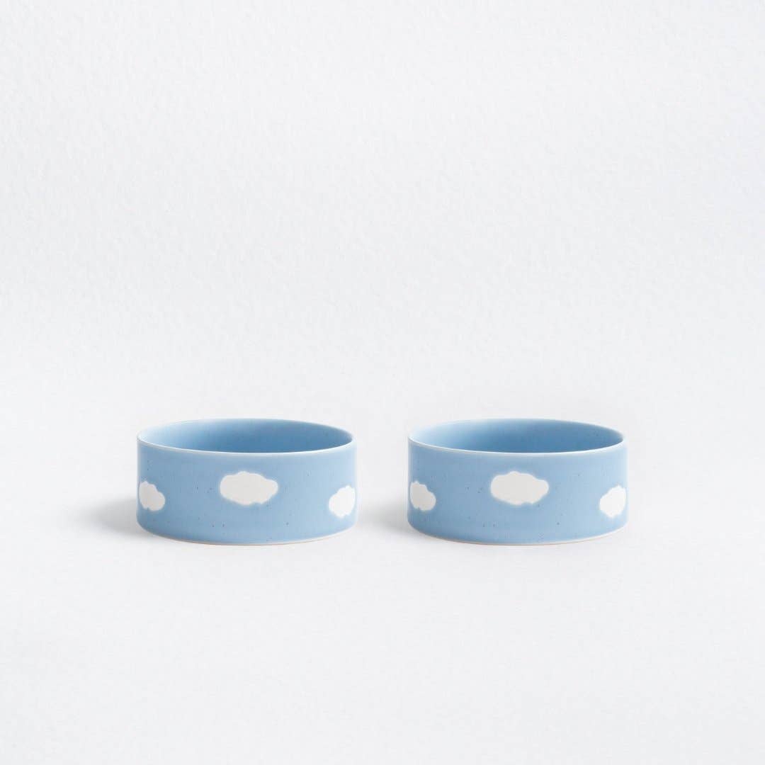 Set of 2 Cloud Pet Bowls 14 cm