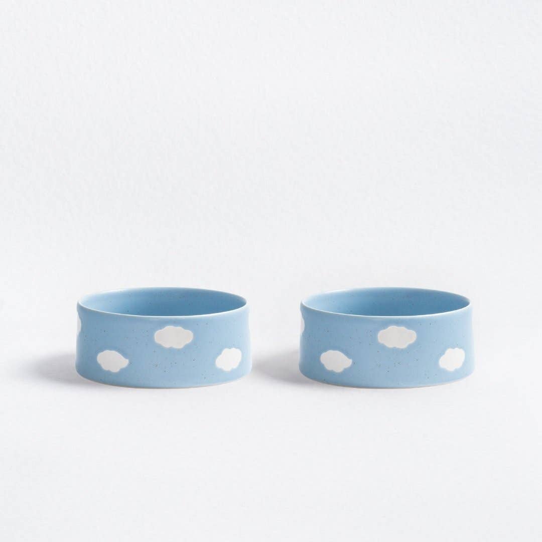 Set of 2 Cloud Pet Bowls 14 cm