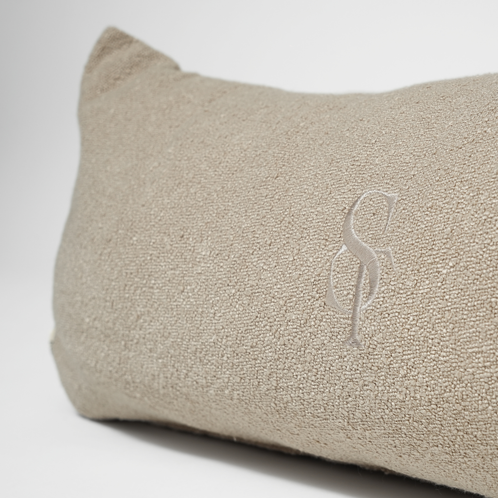 Cuccia Vera per cani in bouclé avena