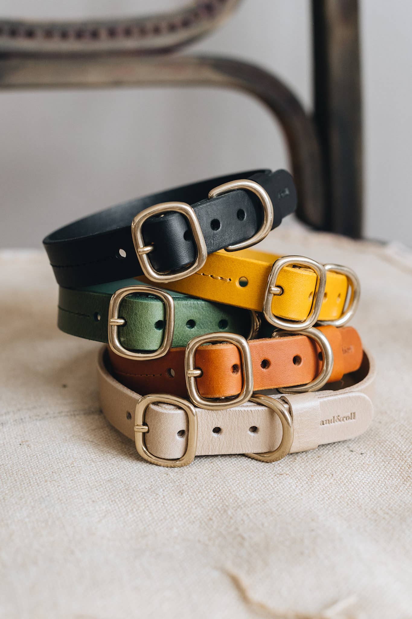Collare in pelle per cani Fir: Marrone / XS (26-33,5 cm | 10,24-13,19 pollici)