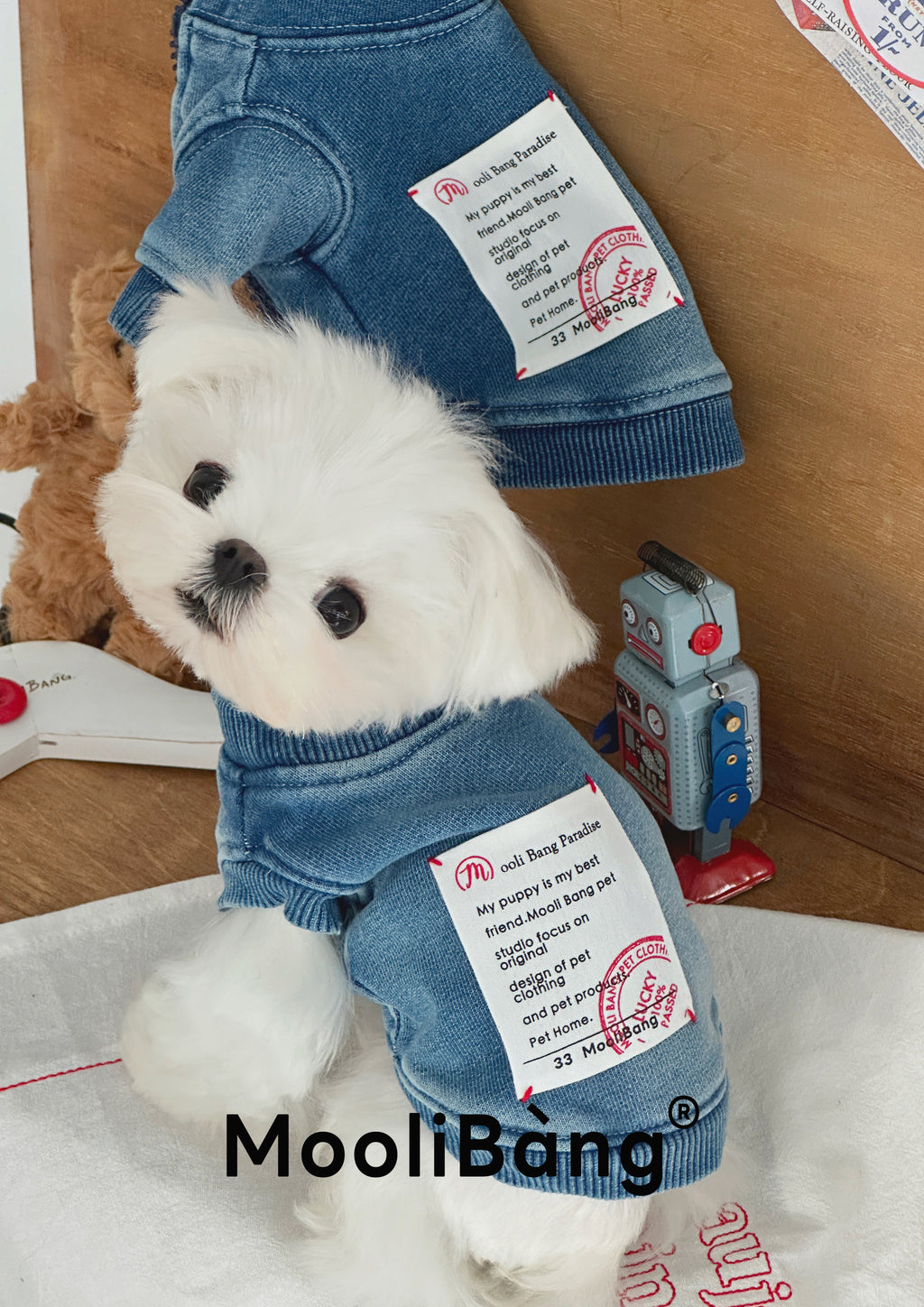 Felpa per Cani “Classic Style Denim”
